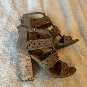 Guess Suede Cork Heels